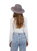 Tahari Women's Lightweight Packable Panama Hat with Faux Suede Band