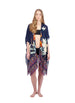 Tahari Women's 100% Viscose Lightweight Tropical Print Kimono