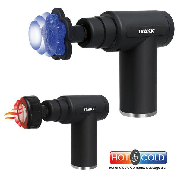 TRAKK Compact Hot & Cold Massage Gun- Multiple Modes and Speeds-6 Heads