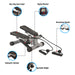 TRAKK Fitness Mini Stepper Stair Stepper Exercise Equipment w/ Resistance Bands