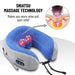 TRAKK Neck Massager & Travel Pillow -Rechargeable U-Shaped Neck Pillow & Electric Massager for Muscle, Shoulder, Cervical Pain Stress Relief - Memory Foam Massage Pillow for Home, Office, Airplane,Car
