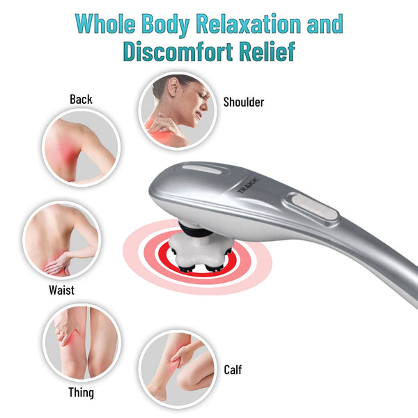TRAKK Deep Tissue Full Body Massager with multiple heads  Trendilize