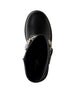 bebe Girl's Black Boot with Beaded Bracelet and Heart Rivet