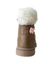 bebe Girl's Toddler Lace-Up Boot with Faux Fur Collar