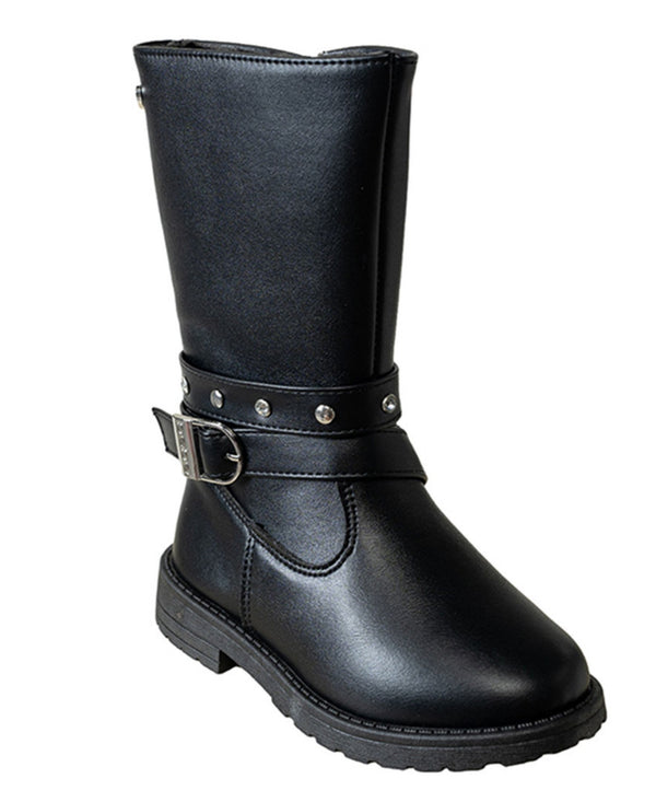 bebe Toddler Girls Rider Boot with Heart Detail and Rhinestones