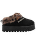 bebe Girl's Slippers – Platform House Shoes with Faux Fur Lining, Cozy Winter Slippers for Little Kid/ Big Kid