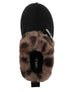 bebe Girl's Slippers – Platform House Shoes with Faux Fur Lining, Cozy Winter Slippers for Little Kid/ Big Kid