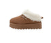 bebe Girl's Slippers – Platform House Shoes with Faux Fur Lining, Cozy Winter Slippers for Little Kid/ Big Kid