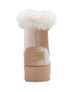 bebe Girls' Velvet Cozy Boot with Faux Fur Collar and Rhinestone Logo