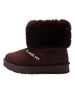 bebe Girls' Cozy Boot with Faux Fur Cuff and Rhinestone Logo