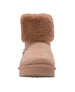 bebe Girls' Cozy Boot with Faux Fur Cuff and Rhinestone Logo
