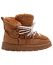 bebe Girls' Cozy Winter Boot with Lace-Up Design and Bebe Logo Charm