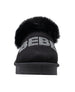 bebe Girls' Winter Slide Slippers with Faux Fur Lining and Rhinestone Bebe Logo