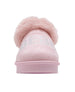 bebe Girls' Winter Slide Slippers with Faux Fur Lining and Rhinestone Bebe Logo