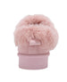 bebe Girls' Winter Slide Slippers with Faux Fur Lining and Rhinestone Bebe Logo