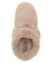 bebe Girls' Cozy Boot Slide with Faux Fur Lining, Friendship Beads, and Rhinestone Detail