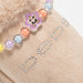 bebe Girls' Cozy Boot Slide with Faux Fur Lining, Friendship Beads, and Rhinestone Detail