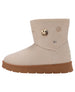 bebe Girls' Cozy Winter Boot with Embroidered Logo and Fun Charm Details
