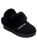 bebe Girls' Cozy Boot Slippers with Faux Fur Trim and Rhinestone Logo