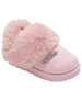 bebe Girls' Cozy Boot Slippers with Faux Fur Trim and Rhinestone Logo