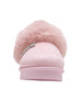 bebe Girls' Cozy Boot Slippers with Faux Fur Trim and Rhinestone Logo