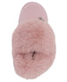bebe Girls' Cozy Boot Slippers with Faux Fur Trim and Rhinestone Logo