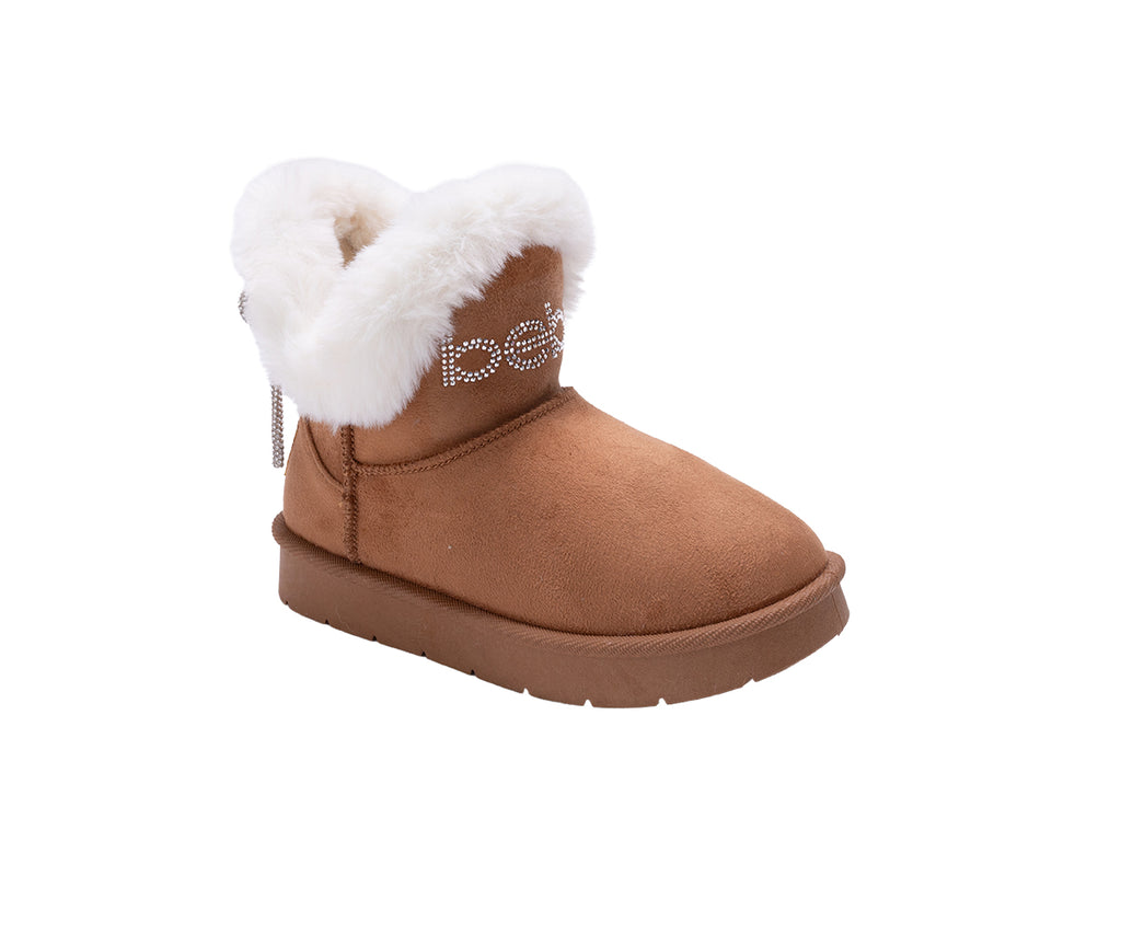 bebe Girls' Boots – Fuzzy Winter Boots for Girls with Faux Fur and Bow,&nbsp;Cozy Winter Boots for Little Kid/Big Kid