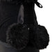 bebe Girls Cozy Ankle Boots With Bow and Pom Faux Fur Lined