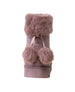 bebe Girls Cozy Ankle Boots With Bow and Pom Faux Fur Lined