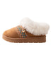 bebe Girl's Cozy Faux Fur Trim Boot Slide Slipper