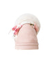 bebe Girl's Cozy Faux Fur Boot Slide with Hiker Lace and Charm Details