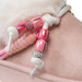 bebe Girl's Cozy Faux Fur Boot Slide with Hiker Lace and Charm Details