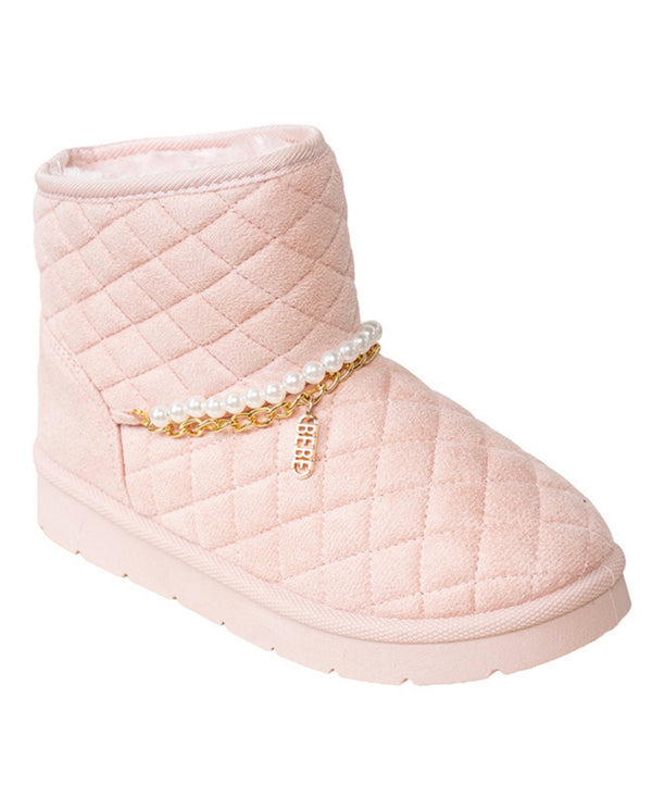 bebe Girl's Quilted Cozy Boots with Memory Foam Insoles