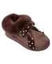 bebe Girl's Cozy Clog with Pearl Bow Slipper