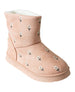 bebe Girl's Floral Embroidery Cozy Boot