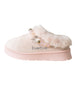 bebe Girl's Cozy Boot Slide with Beaded Bracelet and Rhinestone Detail