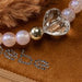 bebe Girl's Cozy Boot Slide with Beaded Bracelet and Rhinestone Detail