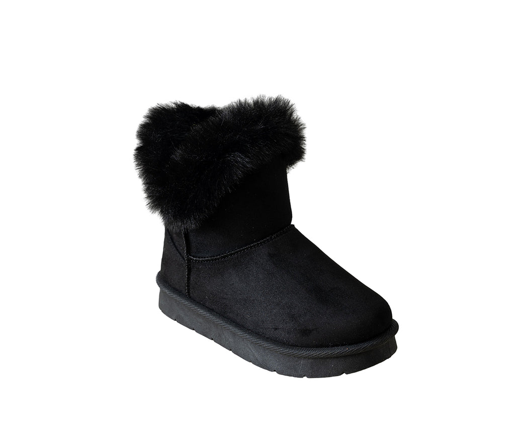 bebe Girls Cozy Boot With Fur Trim