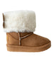 bebe Toddler Girl's Faux Fur Cuff Winter Boot with Butterfly Detail