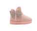 bebe Toddler Girl's Winter Boots – Cozy Microsuede Boots with Rhinestone Bow, Fashion Boots for Toddlers, Slip-On Cold Weather Boots