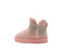 bebe Toddler Girl's Winter Boots – Cozy Microsuede Boots with Rhinestone Bow, Fashion Boots for Toddlers, Slip-On Cold Weather Boots