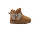 bebe Toddler Girl's Winter Boots – Cozy Microsuede Boots with Rhinestone Bow, Fashion Boots for Toddlers, Slip-On Cold Weather Boots