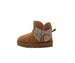 bebe Toddler Girl's Winter Boots – Cozy Microsuede Boots with Rhinestone Bow, Fashion Boots for Toddlers, Slip-On Cold Weather Boots