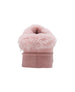 bebe Toddler Girls’ Winter Slide with Faux Fur Lining and Metal Ornament Details – Cozy Indoor Outdoor Footwear