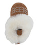 bebe Toddler Girls’ Winter Slide with Faux Fur Lining, Rhinestone Bebe Logo and Memory Foam Sock