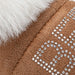 bebe Toddler Girls’ Winter Slide with Faux Fur Lining, Rhinestone Bebe Logo and Memory Foam Sock