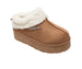bebe Women's Platform Ankle Boots – Cozy Faux Fur Lined Slip-On Booties, Indoor and Outdoor Shoes for Winter
