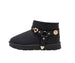 bebe Women's Winter Boots – Warm Faux Fur Lined Slip-On Booties, Cozy Platform Winter Shoes with Charms