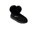 bebe Women's Winter Boot with Faux Fur Trim and Charm Stones