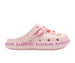 bebe Girl's Lightweight EVA Clog with Chain with Logo Grosgrain Ribbon and Charms